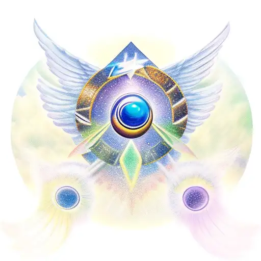 Star With Wings And Halo