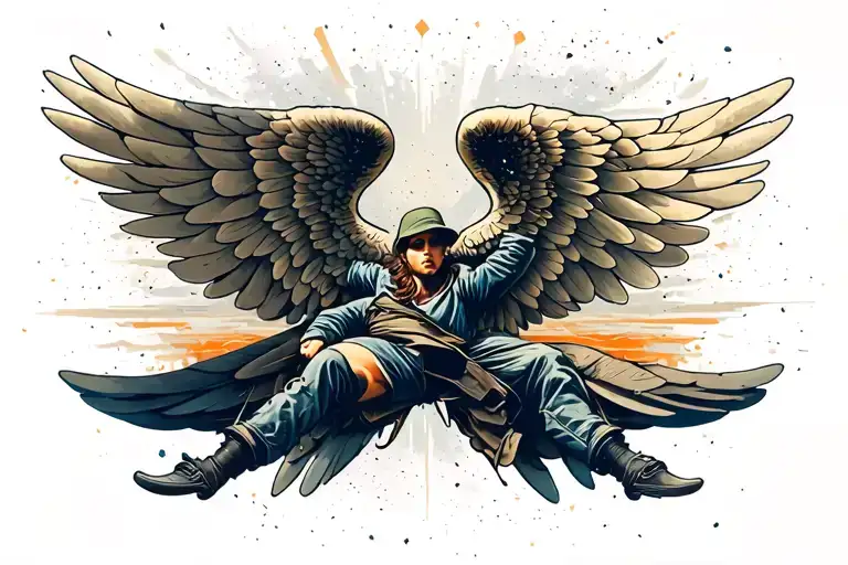 Military Jump Wings Wrapped