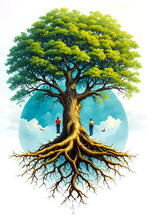 Family Tree Growing Roots