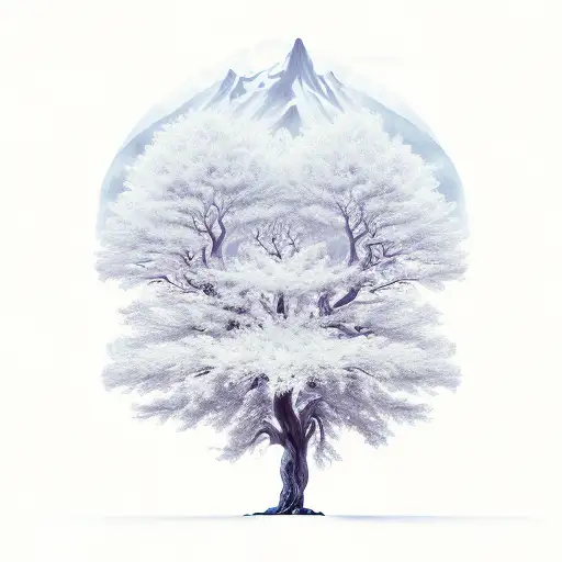 Combine The White Tree Of Gondor With The Lonely Mountain
