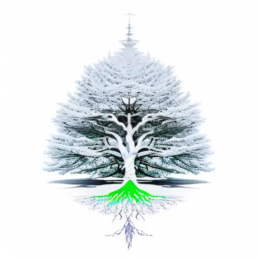 Combine The White Tree Of Gondor With The Lonely Mountain