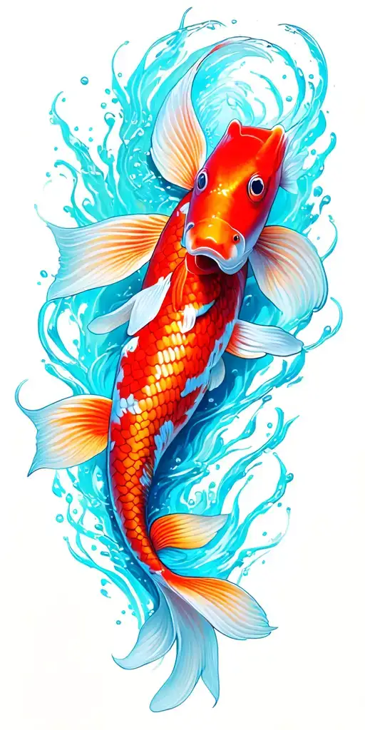 Mental Health Koi Fish Swimming