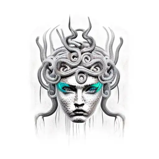 Medusa Griega Cara Megan Fox