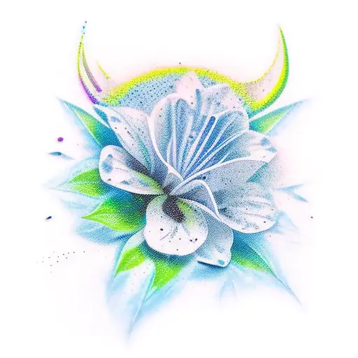 Waterfall Flowers And Dnk Tatto