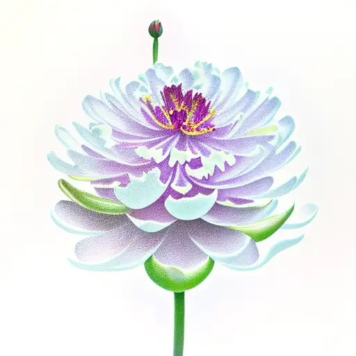 Carnation And Peony And Water Lilly And Larkspur And Poppy And Gladius And Cosmos And Merigold