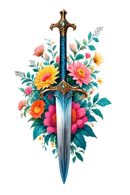 Sword Made Of Flowers