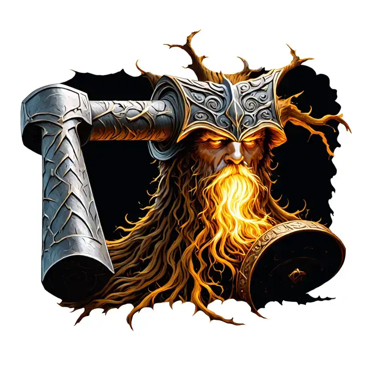 Elder Tree And Thors Hammer