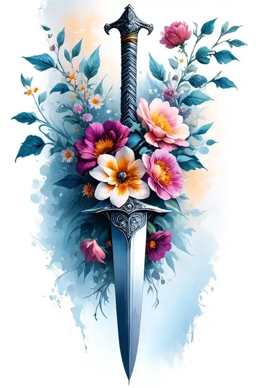 Flowers In The Shape Of A Sword