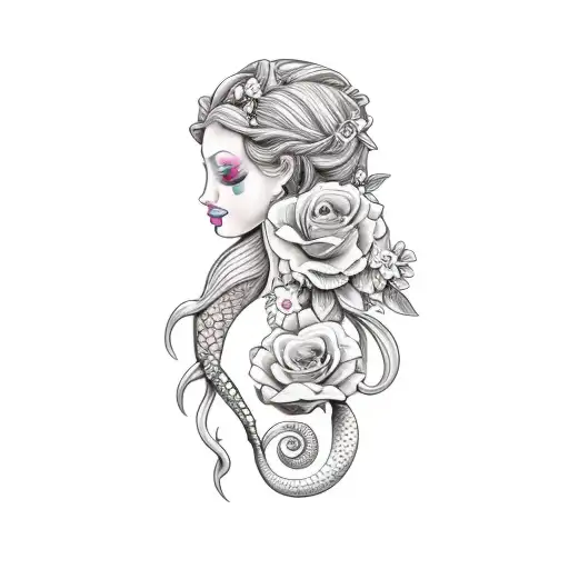 Add Flowers To Image And Make The Mermaid Sexy
