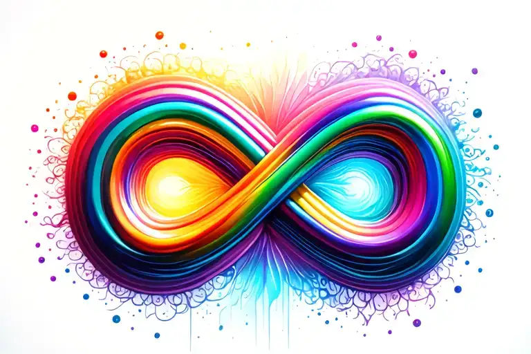 Infinity With Rainbow Infinity Symbol
