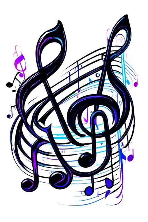 Music Notes Under Skin