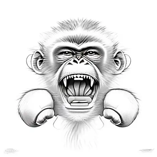 Angry Monkey Boxer