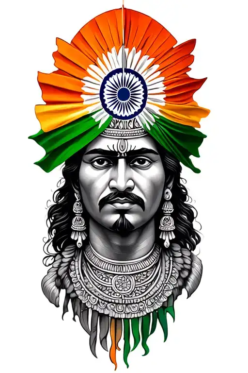 Indian Flag And Ashoka Emblem