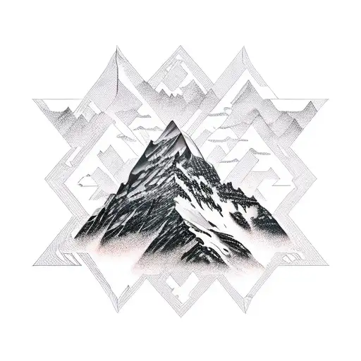 A Mountain Peak Composed Of Intricate Metal Band Logos