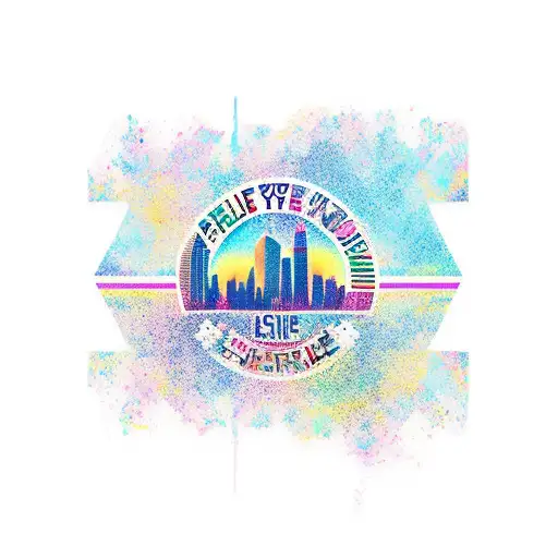 Skyline With Lettering Stlye Beyond