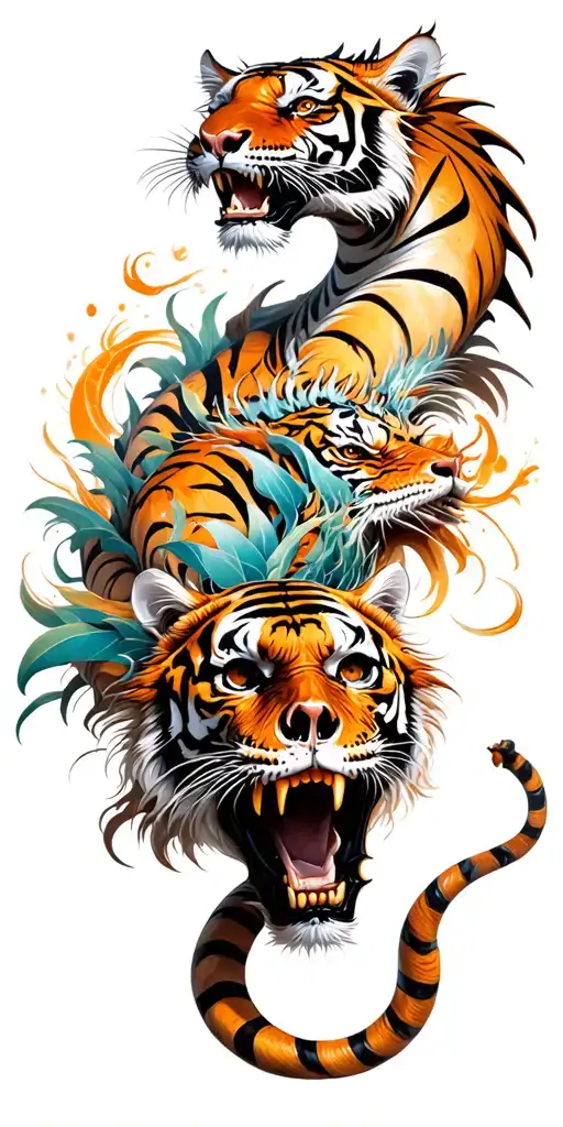 Tigers And Dragons And Skulls Surrounded