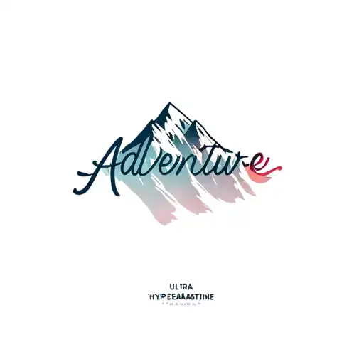 A Mountain With The Word Adventure On It