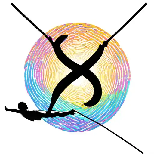 A Slackline Making The Infinite Symbol Intertwined