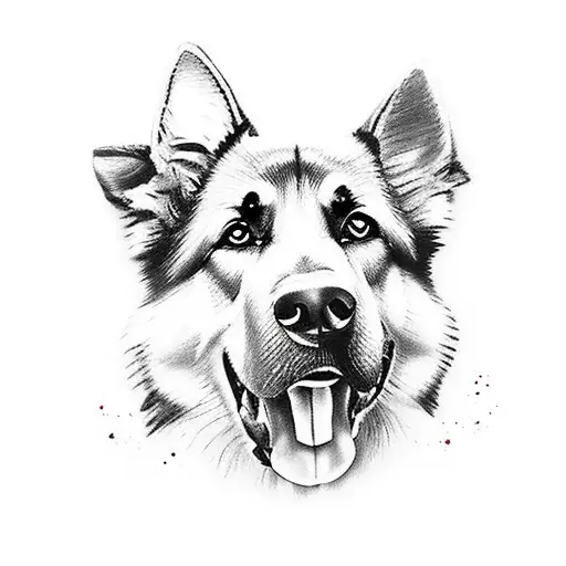 German Shepherd Blowing Happiness