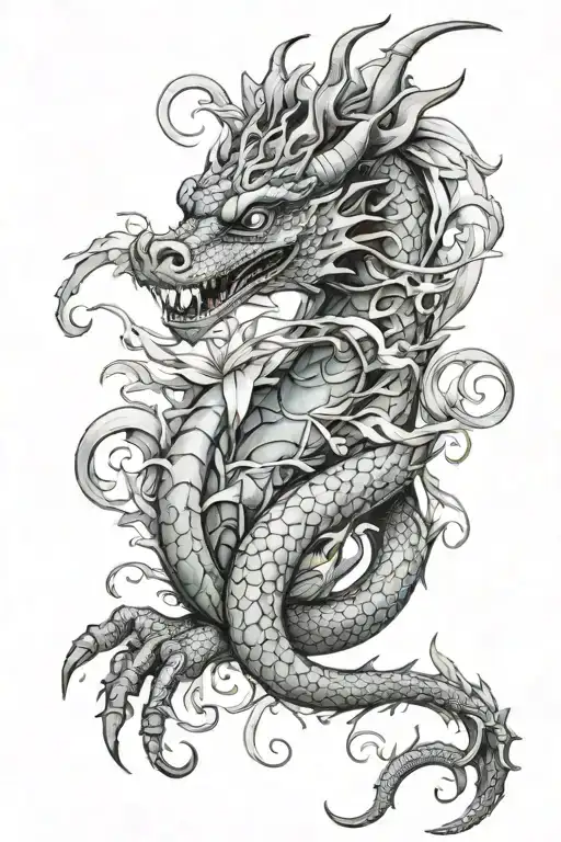 Feminine Dragon Emerging