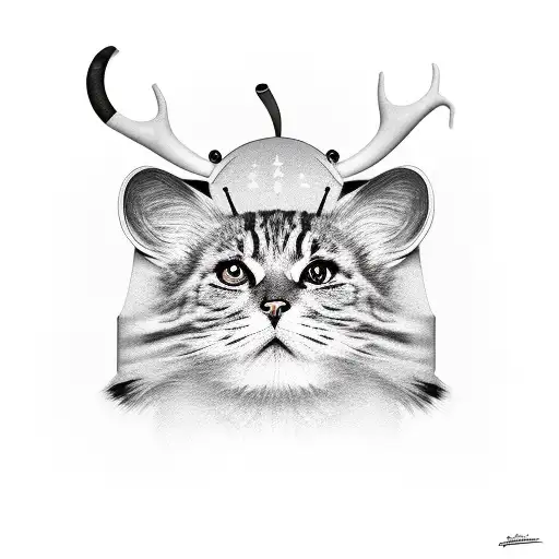 A Realistic Portrait Of A Student With A Shopping Bag Full Of Animal-themed Items