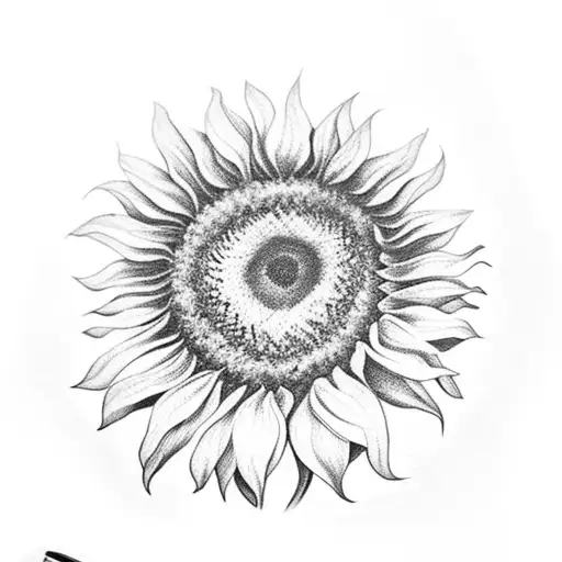 A Sunflower Growing Out Of A Book