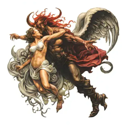 Demon And Angel Falling