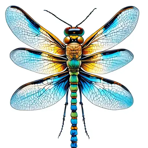 Dragonfly With Dna Double Helix