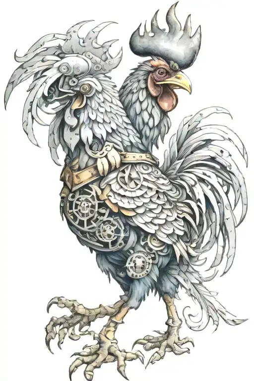 Steampunk Rooster Fighting