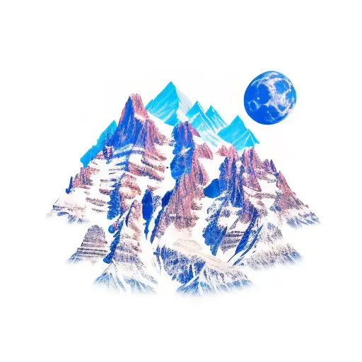 Mountain Range With Cowboys