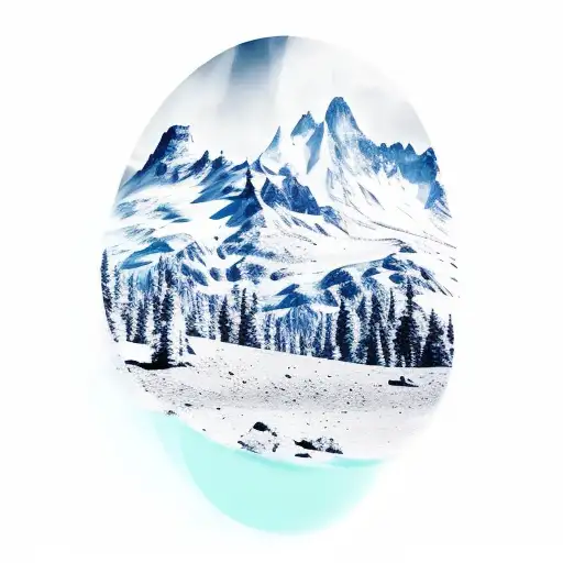 Mountain Range With Cowboys