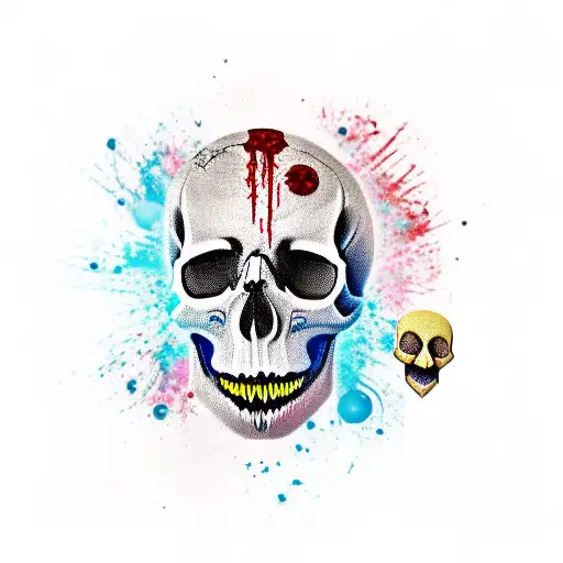 Skull With Blood-covered Eye