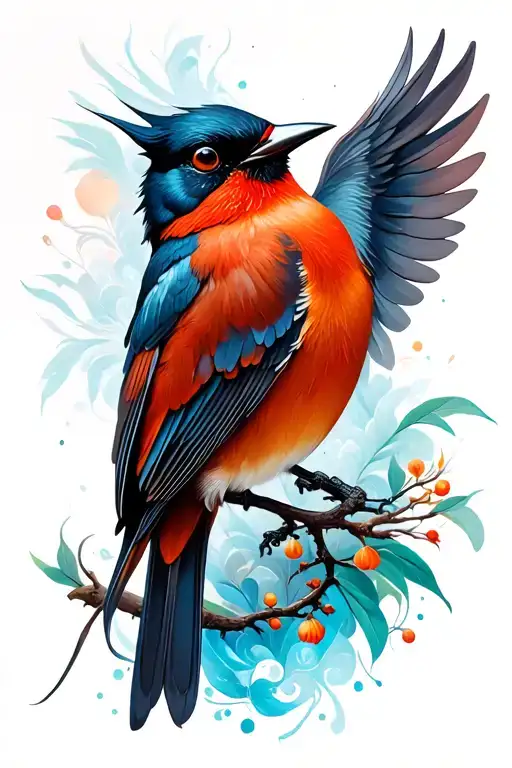 Infinity And Red Robin Bird