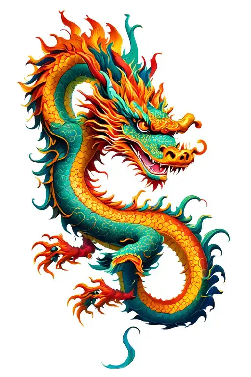 Chinese Dragon Wrapped Around Fore Arm