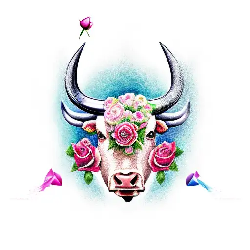 Bull With Rose