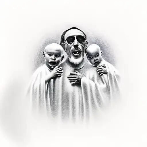 Father From Heaven Watching His Two Sons