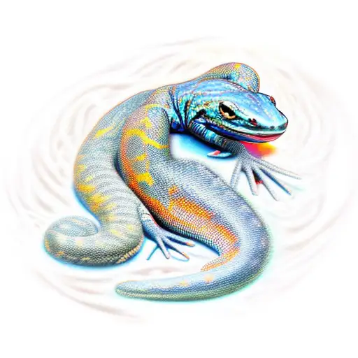 Salamander Emerging In The Fire