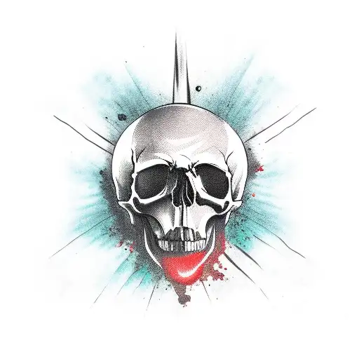 Vampire Skull Fighting A Skull