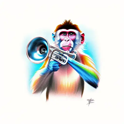 Monkey With A Trumpet