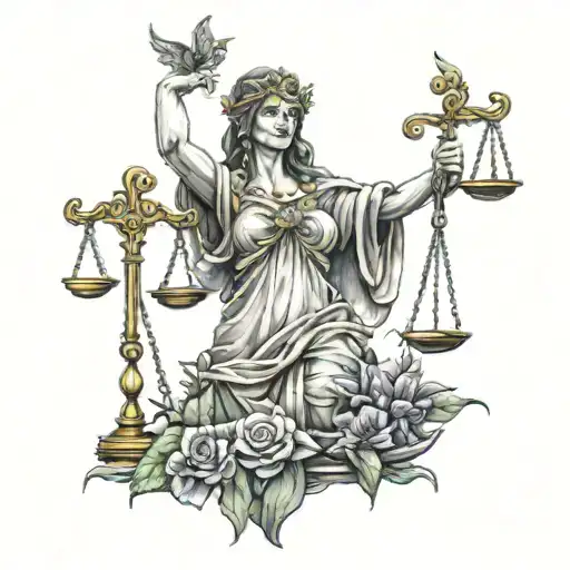 Lady Of Justice Mother Nature Inspired