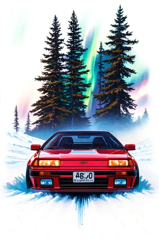 Toyota Treeno Ae86 Initial Drift Under The Northern Lights