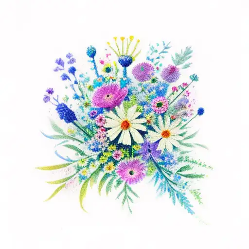 Dainty Small Bouquet Of Wildflowers