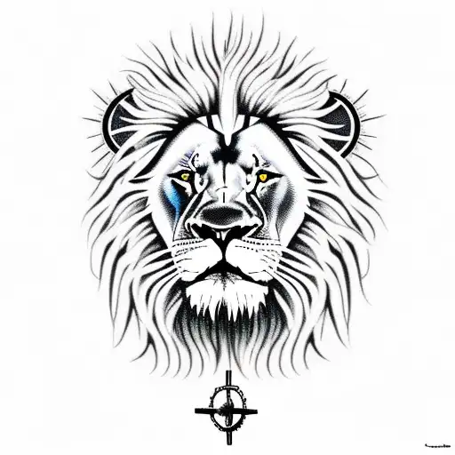 Lion With Jesus Crucified