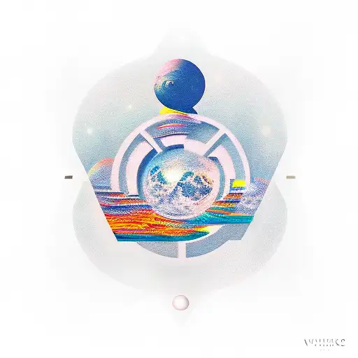 Space With Floating Hieroglyphics