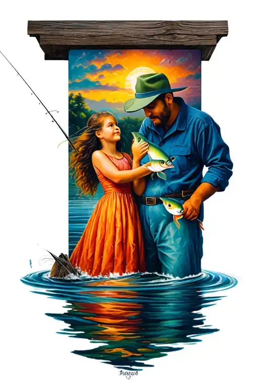 In Memory Daddy Daughter Fishing