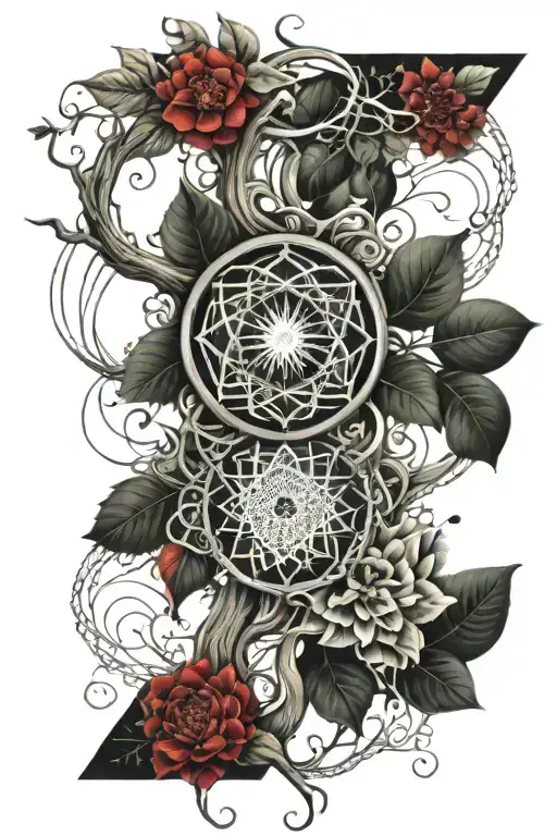 Sacred Geometry Flower Tree Of Life Root Chakra Mandala
