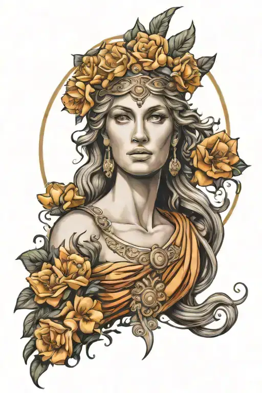 Portrait Of This Athena Greek Goddess