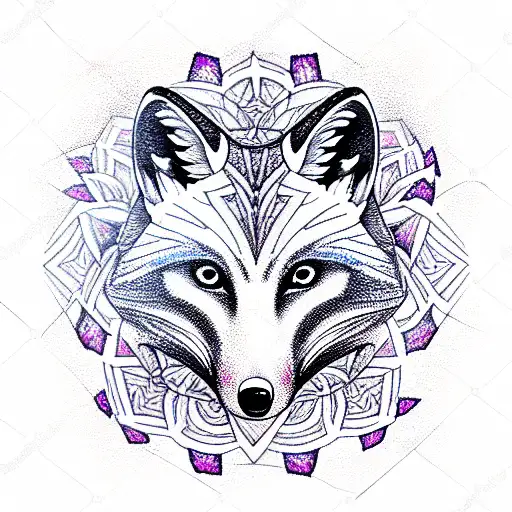 Clever Fox With Fractals
