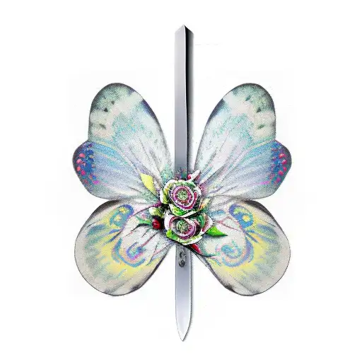 Sword Roses Butterflys