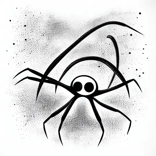 Black Spider With Creepy Human Eyes